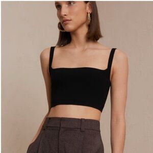 A.L.C. Knit Black Crop Top